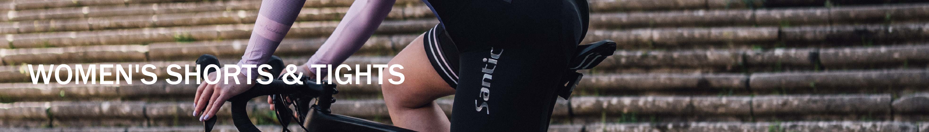 Santic Cycling Bib Tights Women Padded Cycling Bib Pants for Women with  Pocket Breathable