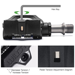 Road Bike Steel Axle Clipless Pedals