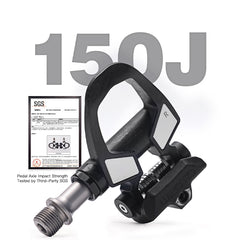 Road Bike Steel Axle Clipless Pedals