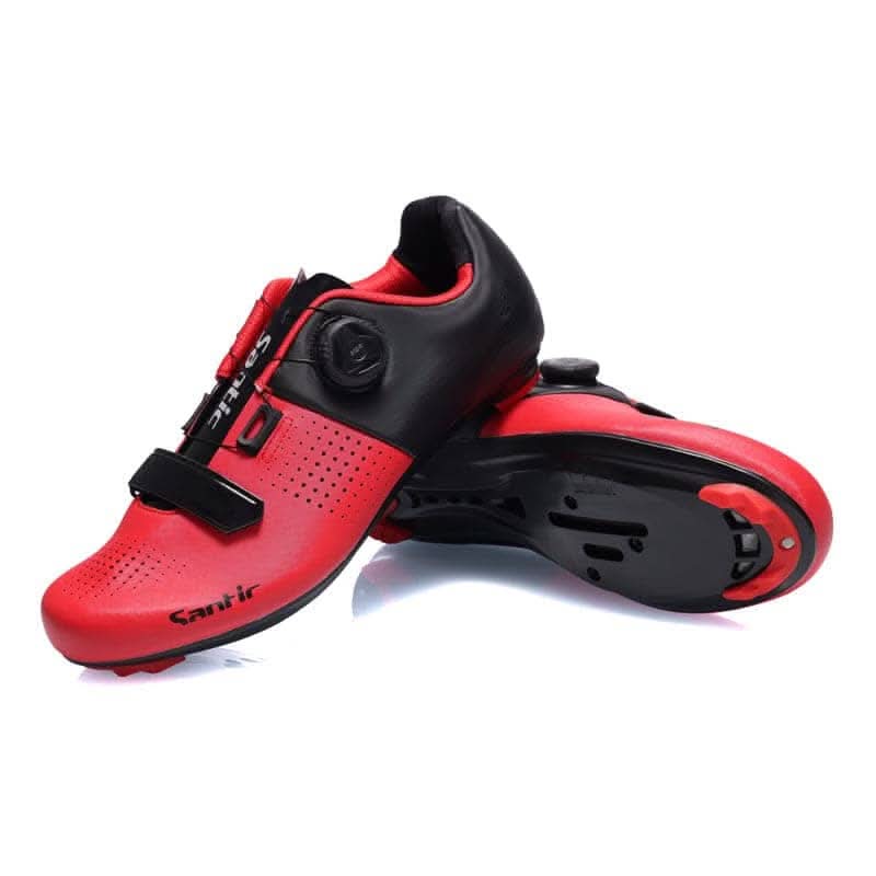 Black and Red Athletic Cycling Shoes with Velcro Straps Peloton | Shoes | Peloton Black And Red Athletic Cycling  main image 4