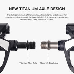 Road Bike Steel Axle Clipless Pedals