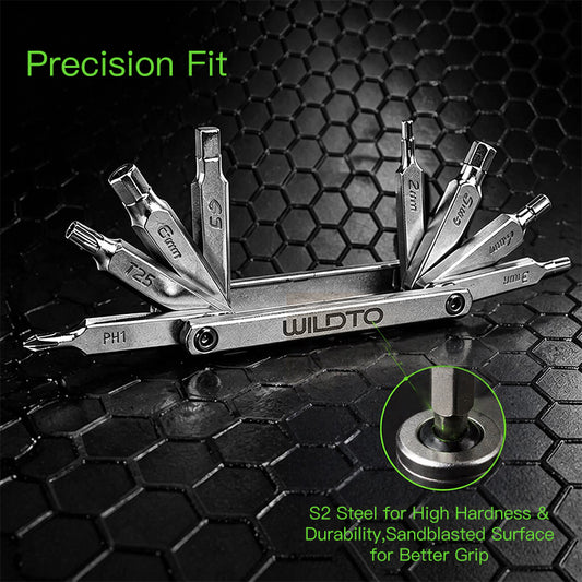 WILDTO Lightweight Multifunctional Folding Bicycle Repair Tool