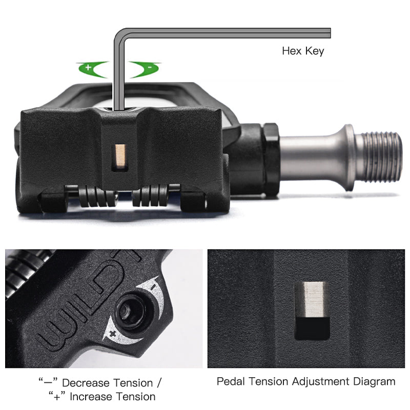 Road Bike Steel Axle Clipless Pedals
