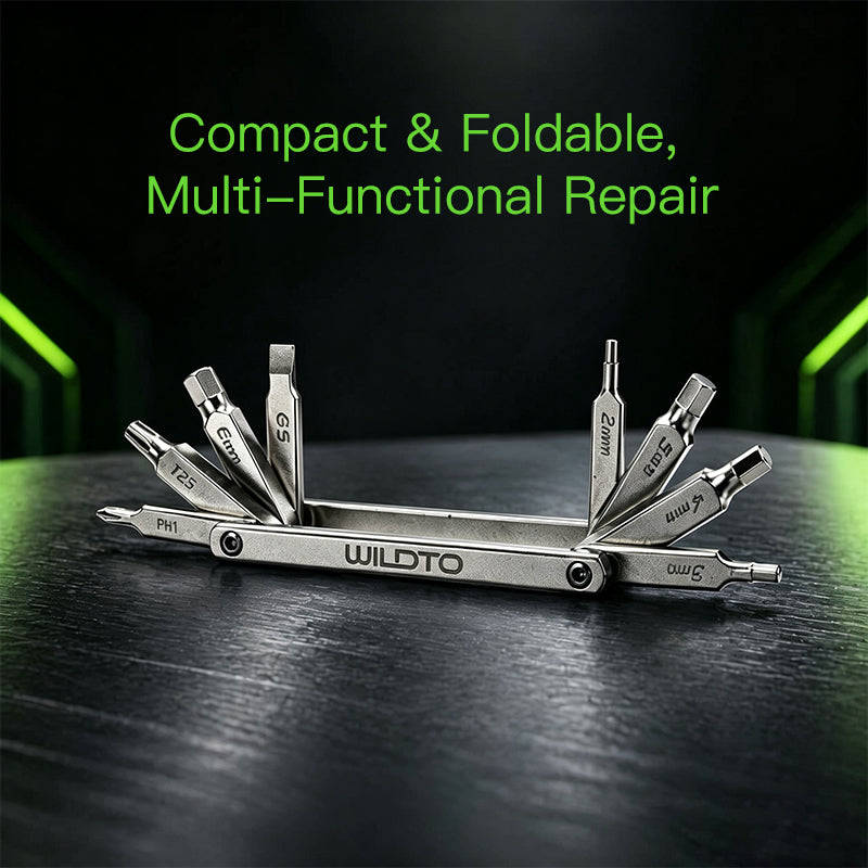 WILDTO Lightweight Multifunctional Folding Bicycle Repair Tool