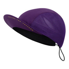 purple cycling cap with mesh sides